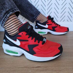 ❤️❤️Rare Nike Air Max 2 Light Womens Shoes 7.5 Sneakers Red Green A01741-003 New